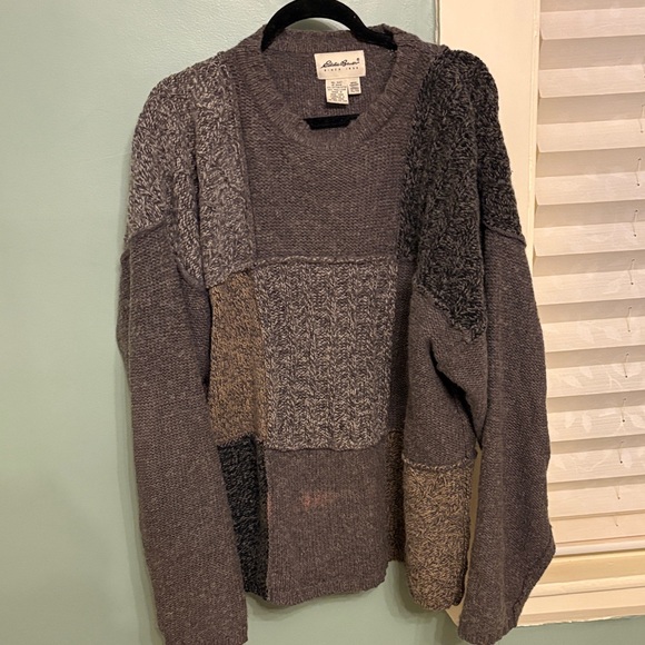 Eddie Bauer Other - Eddie Bauer Patchwork Knit Sweater Mens XL Wool Blend Colorblock Pullover